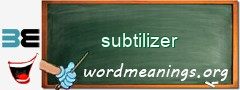 WordMeaning blackboard for subtilizer